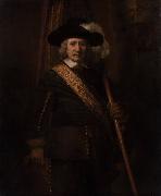 REMBRANDT Harmenszoon van Rijn Portrait of Floris soop as a Standard-Bearer (mk33) oil